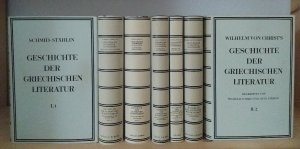 Geschichte der griechischen Literatur. [Von Wilhelm Schmid und Otto Stählin]. - 2 Teile in 7 Teilbänden. - Erster Teil [in 5 Bänden]: Die klassische Periode […]