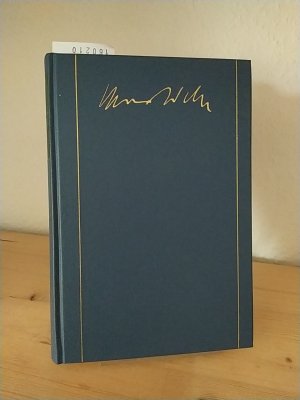 Zur Neuordnung Deutschlands. Schriften und Reden 1918-1920. [Von Max Weber]. Herausgegeben von Wolfgang J. Mommsen in Zusammenarbeit mit Wolfgang Schwentker […]