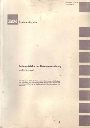 IBM System-Literatur Fachausdrücke der Datenverarbeitung englisch/deutsch