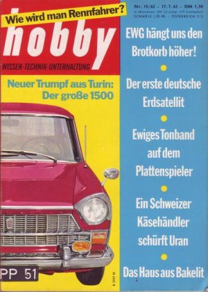 Hobby Wie wird man Rennfahrer ? Nr.15/1963 17.07.1963