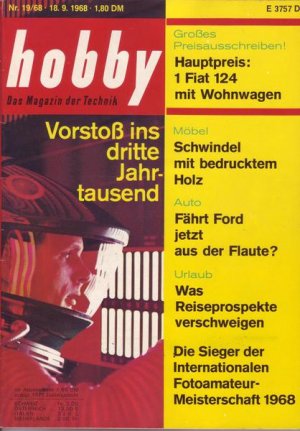 Hobby Vorstoß ins dritte Jahrtausend Nr. 19/1968 18.09.1968