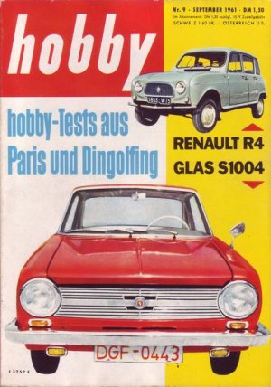 Hobby hobby-Tests aus Paris und Dingolfing Nr. 9/1961 9.1961