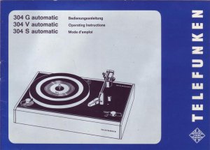 gebrauchtes Buch – Telefunken – Plattenspieler 304 G automatic