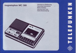 Telefunken Magnetophon MC 300 Bedienungsanleitung