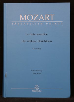 La finta semplice. Opera buffa in tre atti. - Die schlaue Heuchlerin. Oper buffa in drei Akten. Libretto: Carlo Goldoni und Marco Coltellini. KV 51 (46a […]