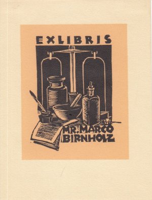 antiquarisches Buch – Hofmann, Leopold  – Exlibris Mr. Marco Birnholz. Apotheker-Utensilien.