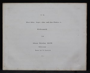 No. 2. Herr, deine Augen sehen nach dem Glauben etc. Kirchen-Musik von Johann Sebastianb Bach. Clavierauszug (BWV 102).