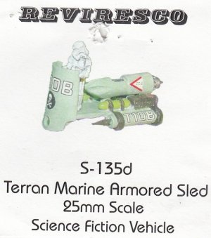 neues Spiel – Science Fiction - Reviresco – Armoured Grav Sled  Luftgleiter Zinnbausatz  Starguard Terran Marines SciFi 1:72