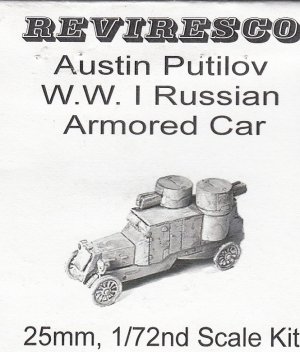 Austin Putilov - Russischer Panzerwagen 1915 - 1. Weltkrieg - 1:72 - Zinnbausatz