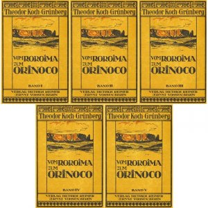 Vom Roroima zum Orinoco (5 Bände) Ergebnisse einer Reise in Nordbrasilien und Venezuela in den Jahren 1911 - 1913