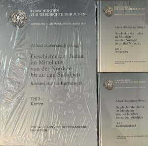 Geschichte der Juden im Mittelalter von der Nordsee bis zu den Südalpen (3 Bände): Kommentiertes Kartenwerk Teil 1. Kommentarband. - Teil 2. Ortskatalog […]