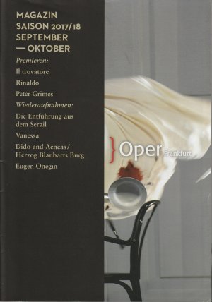 gebrauchtes Buch – Oper Frankfurt, Bernd Loebe – MAGAZIN SAISON 2017 / 18 September - Oktober