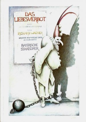 gebrauchtes Buch – Bayerische Staatsoper München – Programmheft zur Premiere von Richard Wagners Das Liebesverbot am 13. Februar 1983 im Nationatheater ( anläßlich des 100. Todestags des Komponisten ) Spielzeit 1982 / 83