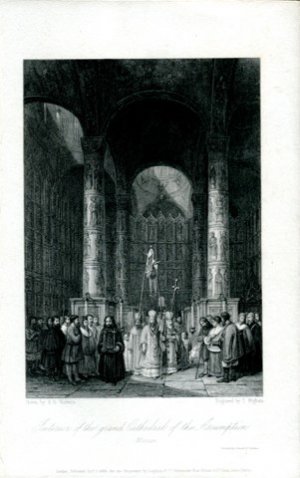 antiquarisches Buch – Moskau - Cathedral of the Assumption - Stahlstich Drawn by A. G. Vickers / Engraved by T. Higham