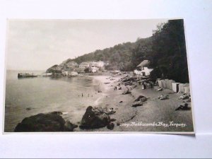 AK Torguay / England, Babbacombe Bay, Real Photo, Strandpartie.