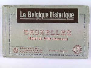 Brüssel, Bruxelles, Hôtel de Ville intérieur, Rathaus, Belgien, Leporello mit 12 Karten, ca. 1910