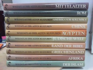 Konvolut Weltatlas der alten Kulturen - 10 Bände : Mittelalter; Rom; Amerika vor Kolumbus; China; Ägypten; Jüdische Welt; Land der Bibel; Griechenland […]