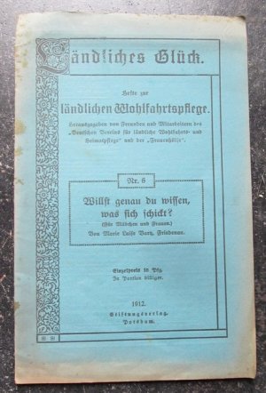 antiquarisches Buch – Bartz-Friedenau, Marie Luise – Willst genau du wissen, was sich schickt ?