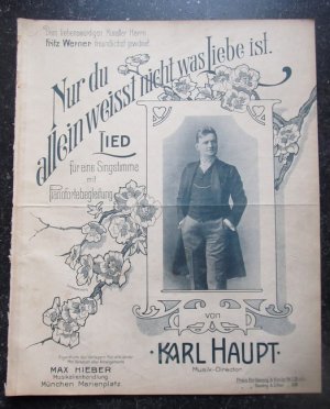 antiquarisches Buch – Karl Haupt – Nur du allein weisst nicht was Liebe ist (Lied für eine Singstimme mit Pianofortebegleitung)
