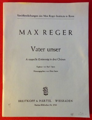 Vater unser (A cappella für 12stimmigen Chor in 3 Chören. Partitur)