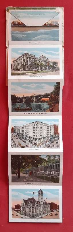 Souvenir of Milwaukee (Leporello mit 18 Ansichten von Milwaukee)