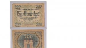 500 Tausend Mark Banknote Aushilfsschein der Stadt Altona 8.10.1922 (Inflation)