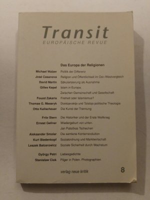 Transit Heft 8 - Das Europa der Religionen