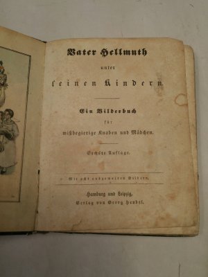 Vater Hellmuth unter seinen Kindern - Ein Bilderbuch für wißbegierige Knaben und Mädchen mit acht ausgemalten Bildern