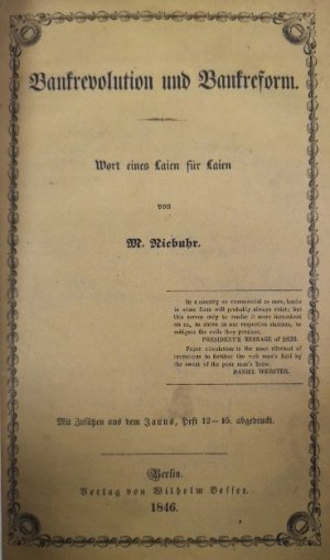 Bankrevolution und Bankreform: Wort eines Laien für Laien.