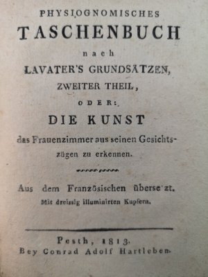 Physiognomisches Taschenbuch nach Lavater