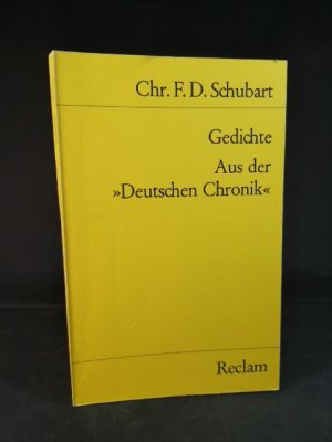 gebrauchtes Buch – Christian Friedrich Schubart – Gedichte. Aus der "Deutschen Chronik".