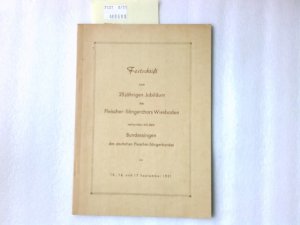 Festschrift zum 25jährigen Jubiläum des Fleischer-Sängerchors Wiesbaden