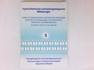 gebrauchtes Buch – Peter Udluft – Hydrogeologische und hydrogeochemische Untersuchungen im Schwarzenbachgebiet, Bayerische Kalkalpen.