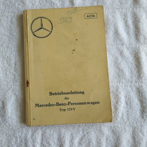 Betriebsanleitung Nr. 6236 für Mercedes-Benz-Personenwagen Typ 170 V