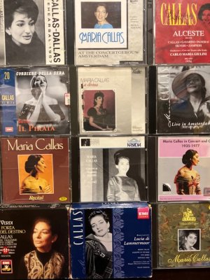 gebrauchter Tonträger – Werner Schroeter - Maria Callas. Umfangreiche Sammlung von CDs mit v.a. Opernaufnahmen von Maria Callas aus dem Vorbesitz des Regisseurs . Dazu drei DVD