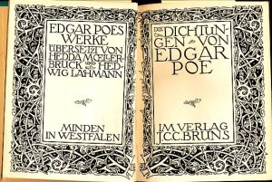 Edgar Poes Werke. 5 Bände (von 6 Bänden). Übersetzt von Hedda Moeller-Bruck und Hedwig Lachmann. Buchausstattung Markus Behmer.