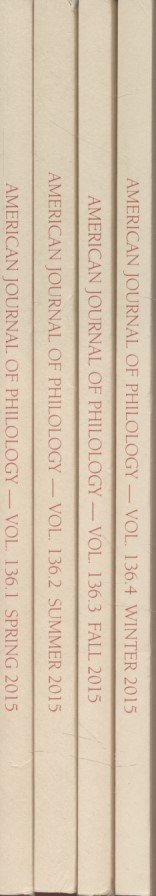 1 Vol. in 4 Iss.] American Journal of Philology. Vol. 136.