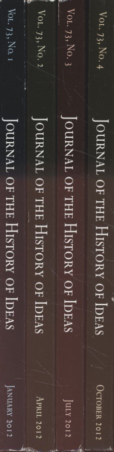 1 vol. in 4 iss.] Journal of the History of Ideas. Vol. 73.