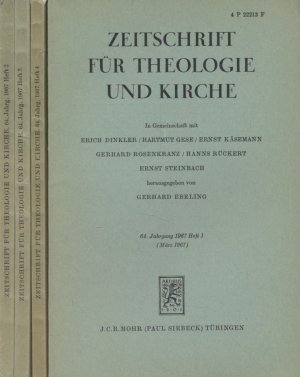 Zeitschrift für Theologie und Kirche, 64.