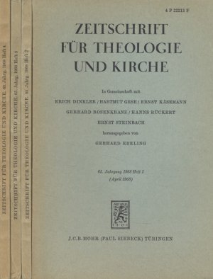 Zeitschrift für Theologie und Kirche, 65.