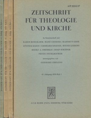 Zeitschrift für Theologie und Kirche, 67.