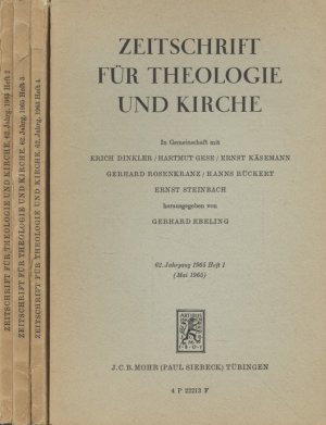 Zeitschrift für Theologie und Kirche, 62.