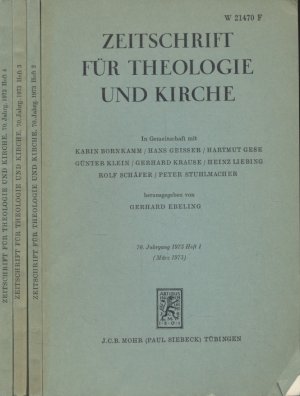 Zeitschrift für Theologie und Kirche, 70.