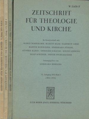 Zeitschrift für Theologie und Kirche, 71.