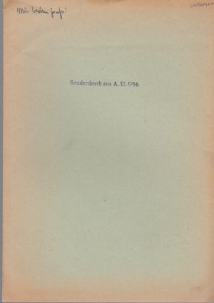 Das Göttliche im Spiegel der Dichtung des Horaz. [Aus: Der Altsprachliche Unterricht, Bd. 9, 1956].