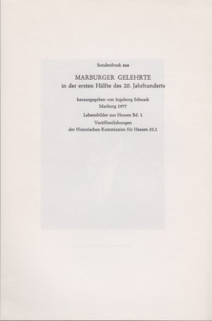 Anton Ritter von Premerstein (1869-1935) / Althistoriker. [Aus: Marburger Gelehrte in der ersten Hälfte des 20. Jahrhunderts]. Lebensbilder aus Hessen […]