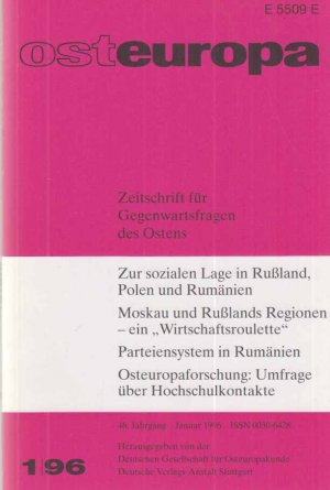 gebrauchtes Buch – Steininger, Alexander u – 1 / 1996. Osteuropa. 46. Jahrgang.