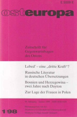 gebrauchtes Buch – Steininger, Alexander u – 1 / 1998. osteuropa. Zeitschrift für Gegenwartsfragen des Ostens. 48. Jahrgang.