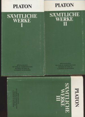 Platon: Sämtliche Werke. Band I, II und III.