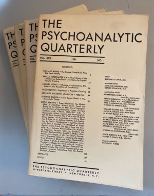 antiquarisches Buch – Lewin, Bertram D – 4 Hefte ; 4 Vols. ] The Psychoanalytic Quarterly, Volume XXXV 1961, No. 1 - 4.